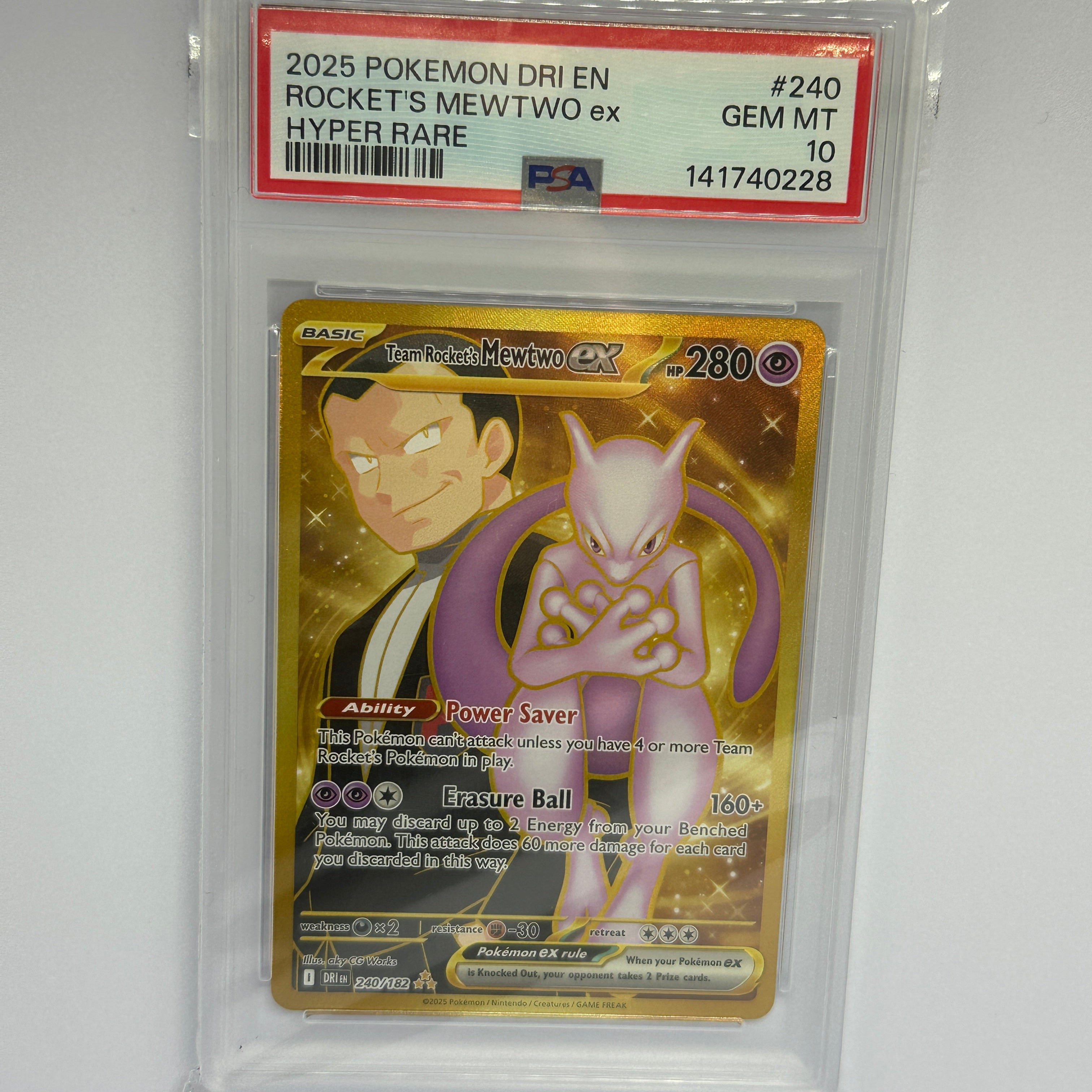 Team Rocket’s Mewtwo Ex 240/182 PSA 10