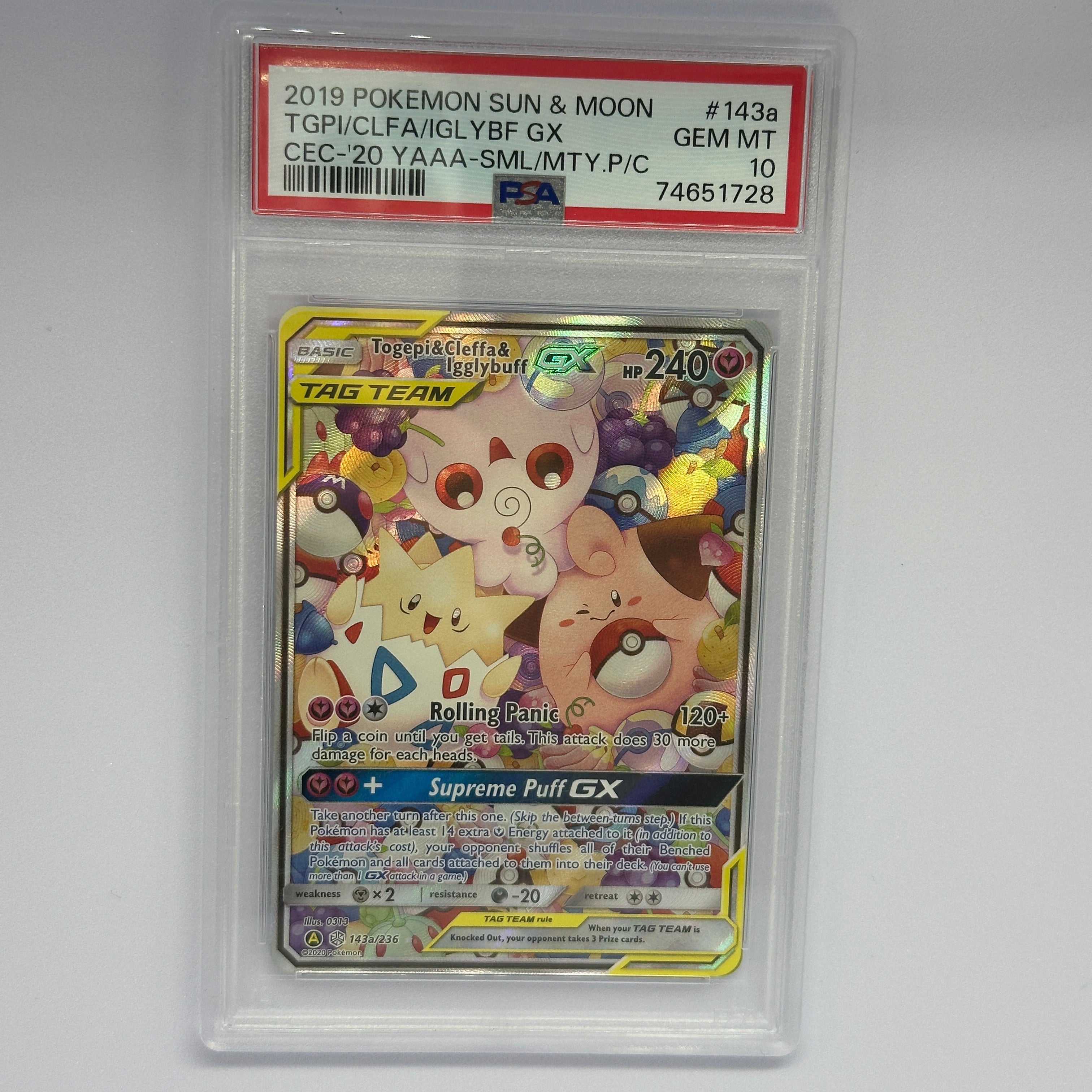 togepi cleffa igglybuff gx 143a psa 10