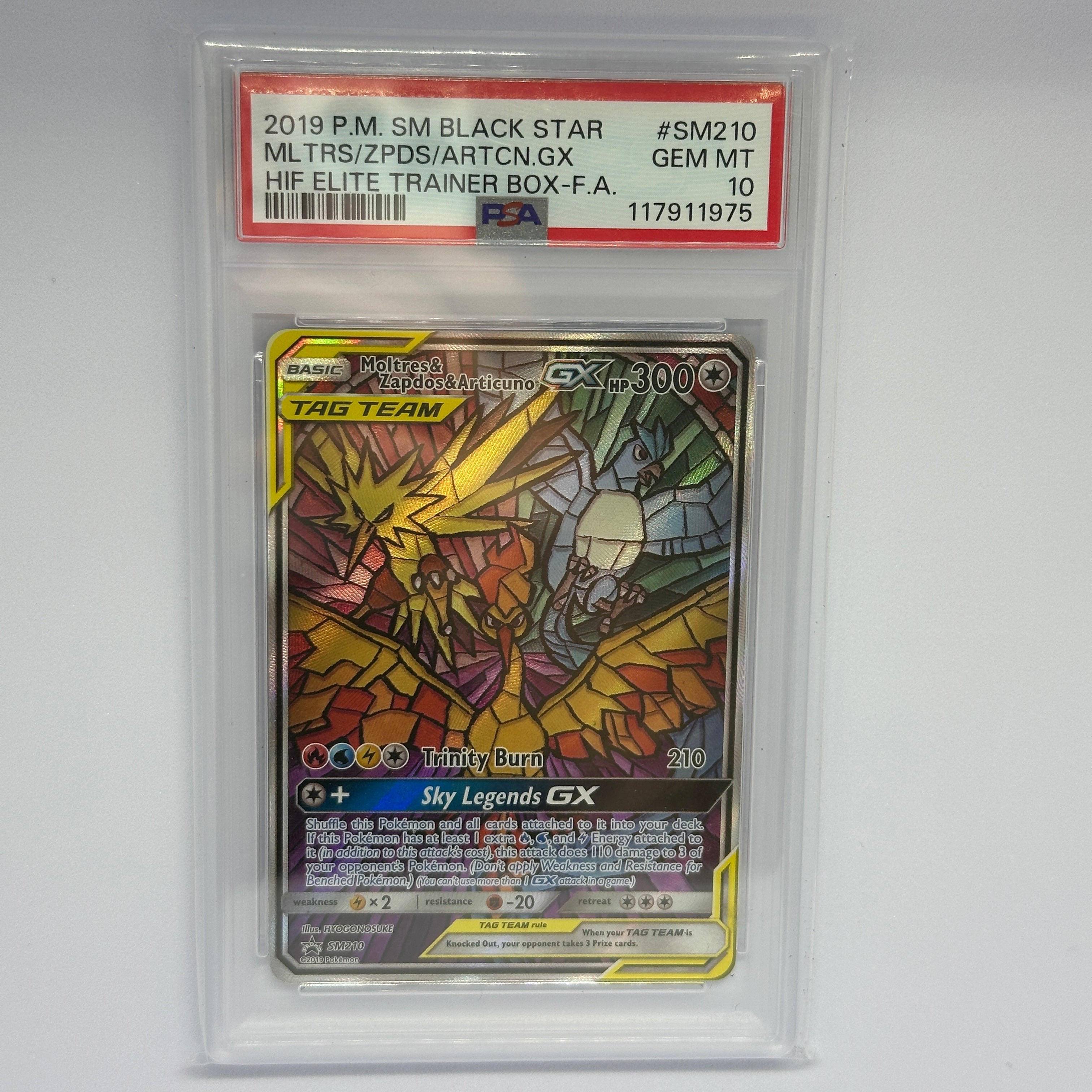 Moltres, Zapdos Articuno Gx sm210 psa 10